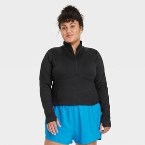 All in Motion - Women's 1/2 Zip Jacket - All in Motion Black XXL Black